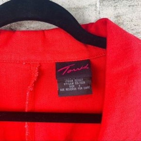 Torrid Red Denim Jacket Size (3) 3X 22/24 - Picture 4 of 8